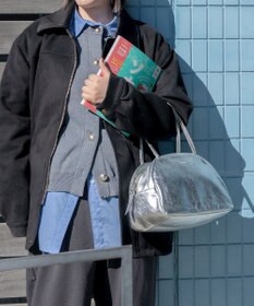 FOLNA RD ホイルレザーボストンバッグ Mサイズ