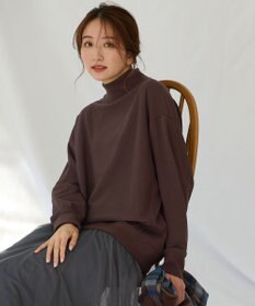 ANY 【洗濯機可】ミニ裏毛モックネックプルオーバー