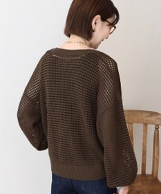 AMERICAN HOLIC 【先行予約】ジップアップメッシュニットカーディガン【WEB限定カラー有り】