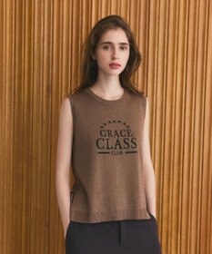 GRACE CONTINENTAL ラメジャガードノースリーブ