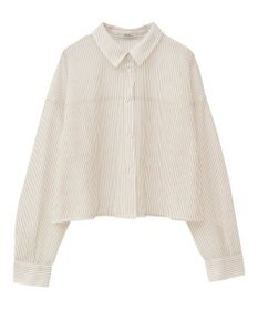 earth music&ecology メッシュストライプショートシャツ