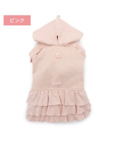 PET PARADISE ペットパラダイス フリルフーディー 《桃》 小型犬