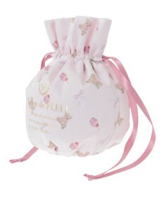 Maison de FLEUR ベア総柄巾着ポーチ