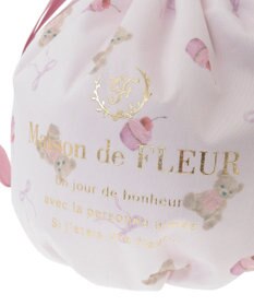 Maison de FLEUR ベア総柄巾着ポーチ