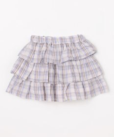 ANY KIDS 【洗濯機可能】ティアード チェックスカパン