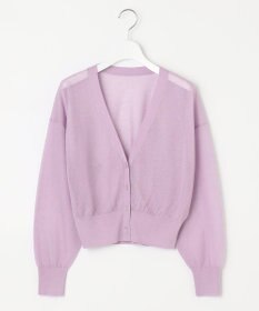 Feroux 【洗える】Vネックシアー カーデ