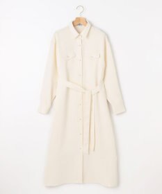 組曲 S 【サッシュベルト付き】パールボタンシャツワンピース