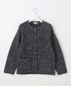 自由区 S ツイード調ニット ジャケット