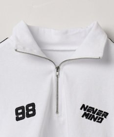 WEGO 刺繍ハーフジップT