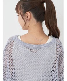 earth music&ecology スパンコールショートゆるニット