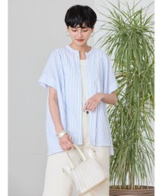 AMERICAN HOLIC 接触冷感フレンチスリーブ切り替えフレアブラウス