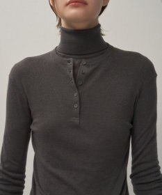 ATON TENCEL SILK CIRCULER RIB | ヘンリーネックセーター