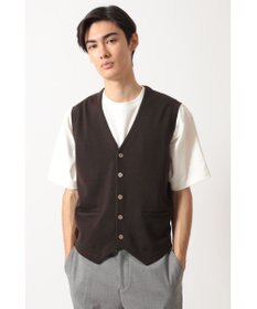 DAKS スーパーファインメリノ コンビネーションニットベスト