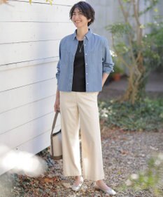 J.PRESS LADIES 【洗える】リブ ノースリーブ カットソー