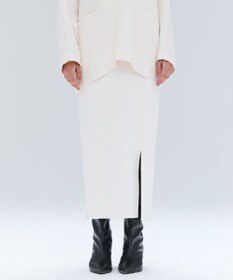 BEIGE， 【洗える】LAURA / ドライタッチIラインニットスカート Ecru