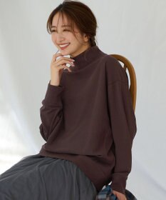 ANY 【洗濯機可】ミニ裏毛モックネックプルオーバー