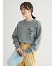 Green Parks 刺繍ロゴニットプルオーバー