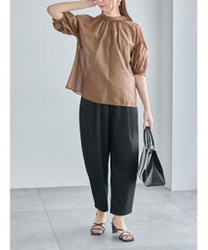 Te chichi レザーライクバックリボンブラウス