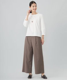 J.PRESS LADIES L プレーティングジャージー タックスリーブ カットソー