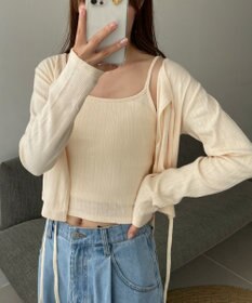 WEGO キャミセットリボンカーディガン