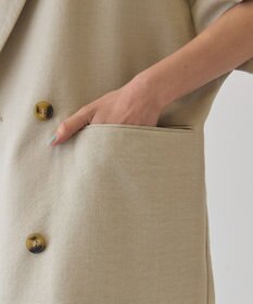 AMERICAN HOLIC 【先行予約】【イージーケア】リネンライク半袖ジャケット