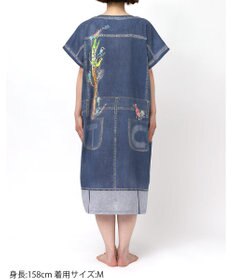 tsumori chisato SLEEP ツモリチサト ワンピース 綿100%(本体) 楊柳素材 3分袖 半袖 ロング丈 レディース UNT115 /ワコール