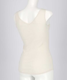 une nana cool 綿100% リブ編みコットン タンクトップ