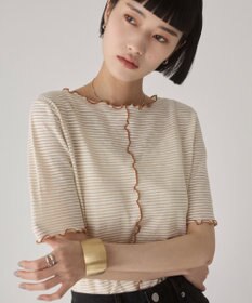 WEGO 【ANGIE VINTAGE】シアーボーダーメロウトップス