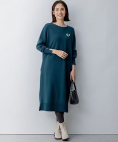 組曲 L 【WEB限定】コクーンシルエット ニットワンピース