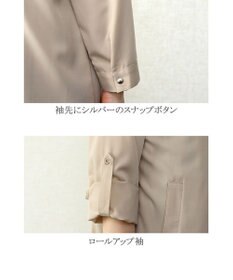 Tiaclasse 【洗える】大人可愛い衿ギャザーミディアムコート