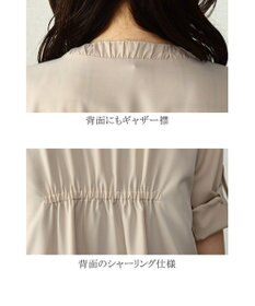 Tiaclasse 【洗える】大人可愛い衿ギャザーミディアムコート