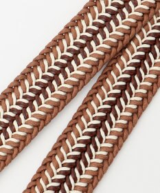 JOSEPH ABBOUD 【伸びる】メランジメッシュコンビ ベルト