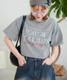 WEGO ヴィンテージウォッシュグラフィックショートT