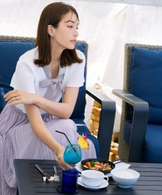 Tiaclasse 【洗える】配色リボンタイブラウス