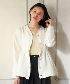 Green Parks ・ＡＮＤＳＥＡＲＣＨ　ペプラムニットカーディガン