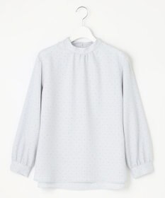 J.PRESS LADIES 【洗える・吸水速乾】 ライトアムンゼンドットPT リボン ブラウス