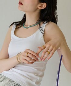 Phoebe 〈金属アレルギー対応〉サンドウェーブリング　ゴールド　ステンレス
