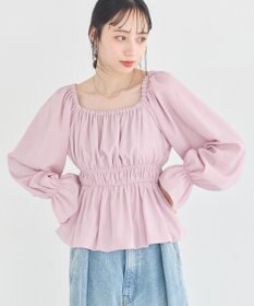 earth music&ecology バルーンヘムブラウス