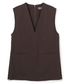 uncrave ウォッシャブルウールライクツイル ジレ