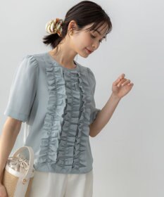 組曲 S 【WEB限定】ヴィンテージジョーゼットフリル ブラウス