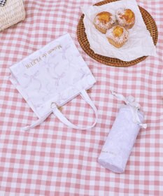Maison de FLEUR 【保冷機能付き】リボン柄巾着ボトルケース