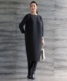 自由区 【洗える】ポリエステルホールガーメントニット ワンピース