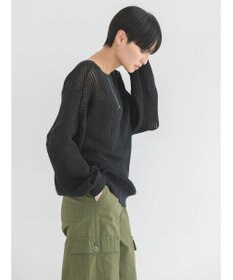 AMERICAN HOLIC ２ＷＡＹメッシュ編みニットカーディガン