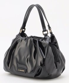 LA BAGAGERIE ソフトエナメル2WAYハンドバッグ Sサイズ