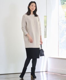 自由区 【洗える】ポリエステルホールガーメントニット ワンピース