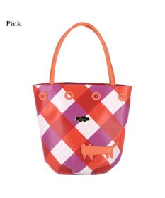 tsumori chisato CARRY くもネコチェック ハンドバッグ ミニバッグ