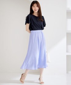 ANY SIS 【洗える】フリルスリーブ カットソー