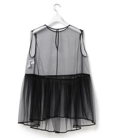 23区 【GOLD LABEL/見上愛さん着用】チュール ペプラムブラウス