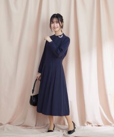 Tiaclasse 【洗える】ハイネックピンタックワンピース