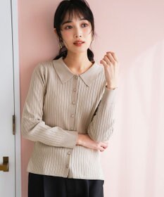 ANY SIS ポロカラーリブ ニット